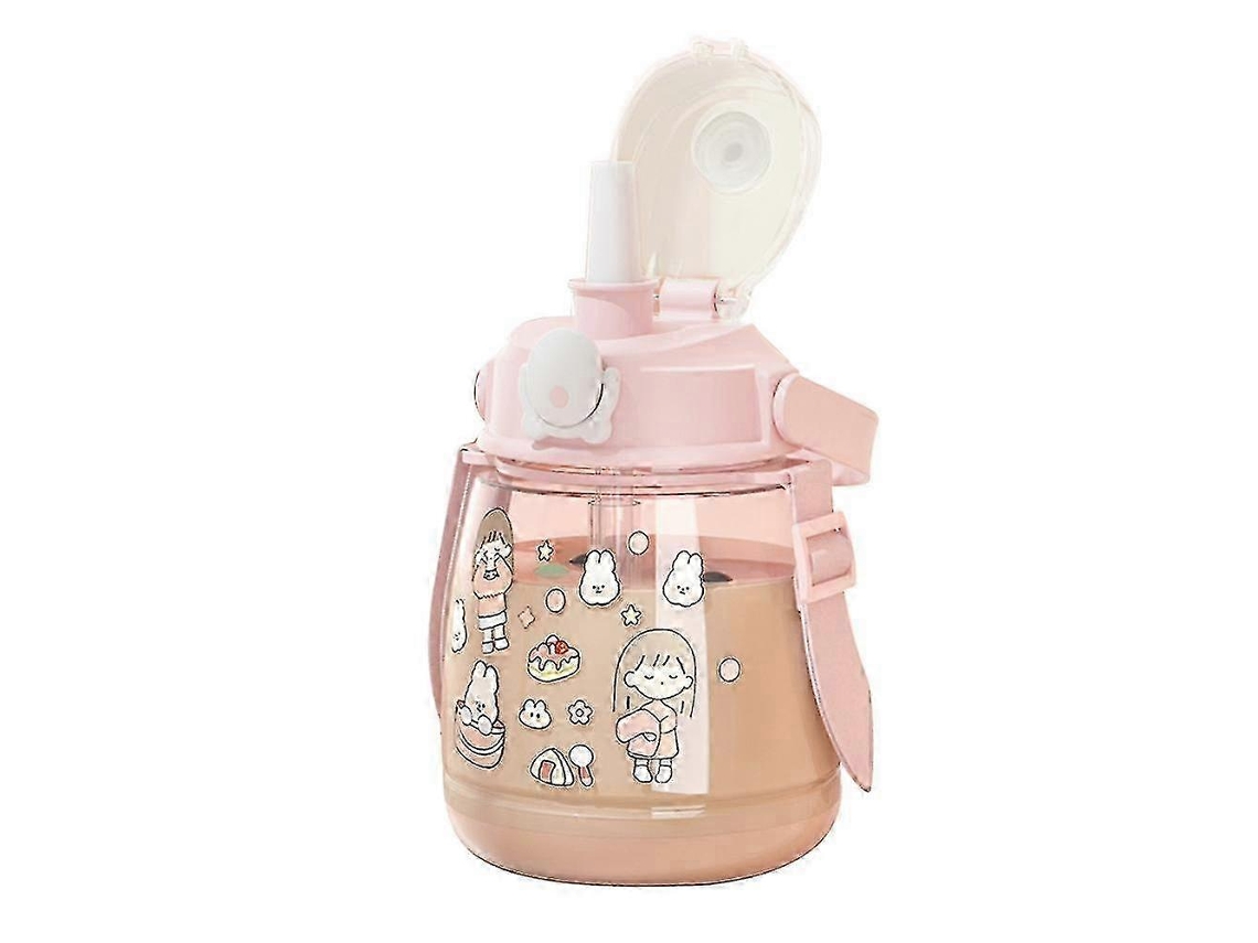 Lindas Botellas De Agua Con Pajita, Botella Deportiva De Gran Capacidad Con Asa De Hombro Personalizable Rosewell
