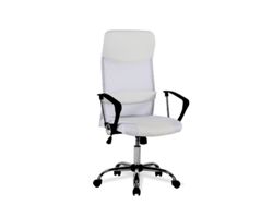 Silla de oficina con asiento en símil piel color Blanco Modelo Dafne FURNITURE STYLE