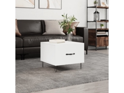 Mesa de centro de 50x50x40 cm, fabricada en madera sintética blanca, HARLANV1
