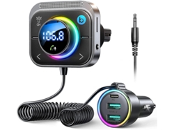 Adaptador Carro Bluetooth Yizhood Cl18 Multifuncional Negro
