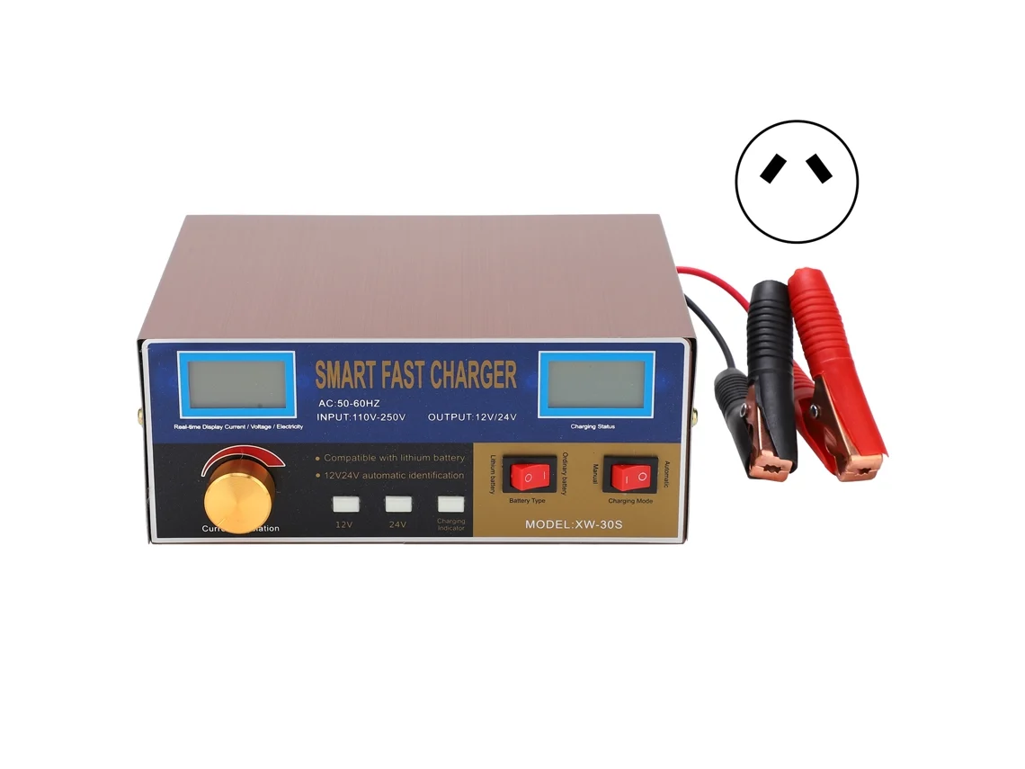 Cargador Inteligente De Baterías De Litio De 400 W, 12 V/24 V Con Función De Reparación Por Pulsos Para Coche Y Enchufe Ac250vau