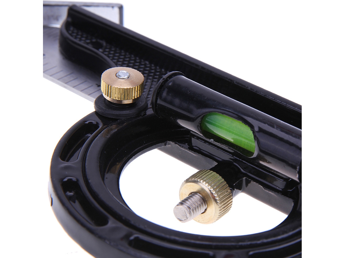 Régua de Ângulo Esquadro Combinado 300mm Aço Inoxidável Ferramenta de Medição Multifuncional