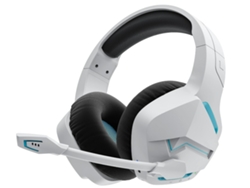 Auriculares Bluetooth JIAPEI 80h con LED, micrófono, cancelación de ruido, ganchos para las orejas, color rosa.