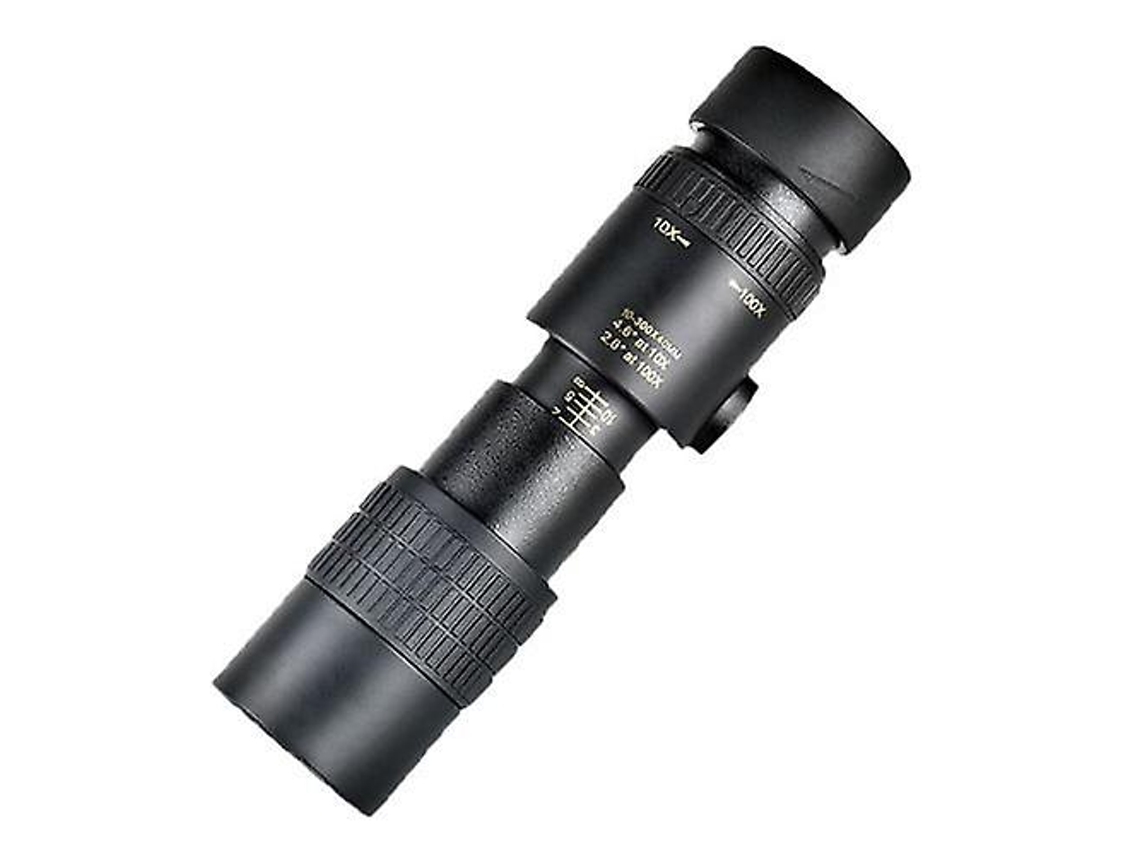 Telescopio portátil superteleobjetivo 4k monocular 10 300 x 40 mm negro Gusshious