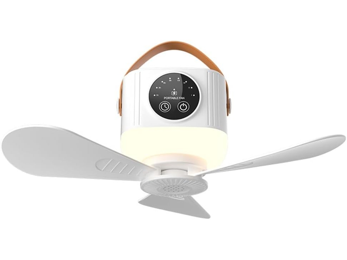 Ventilador De Techo Grande Con Luz Nocturna, Ideal Para Uso En Interiores Y Exteriores.