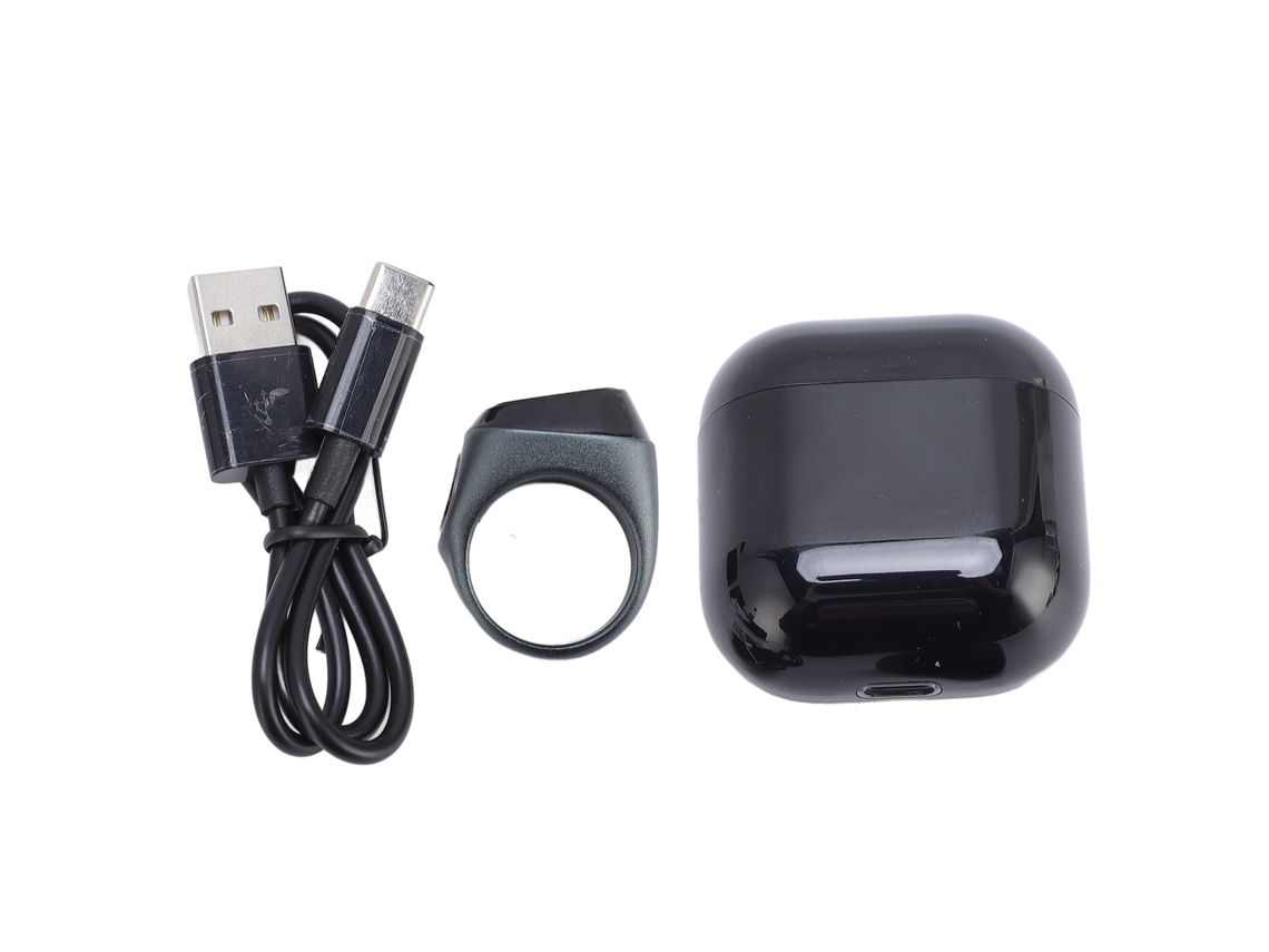 Anillo Inteligente Bluetooth Contador De Pasos Con Pantalla De 0.49 Pulgadas Y Estuche De Carga