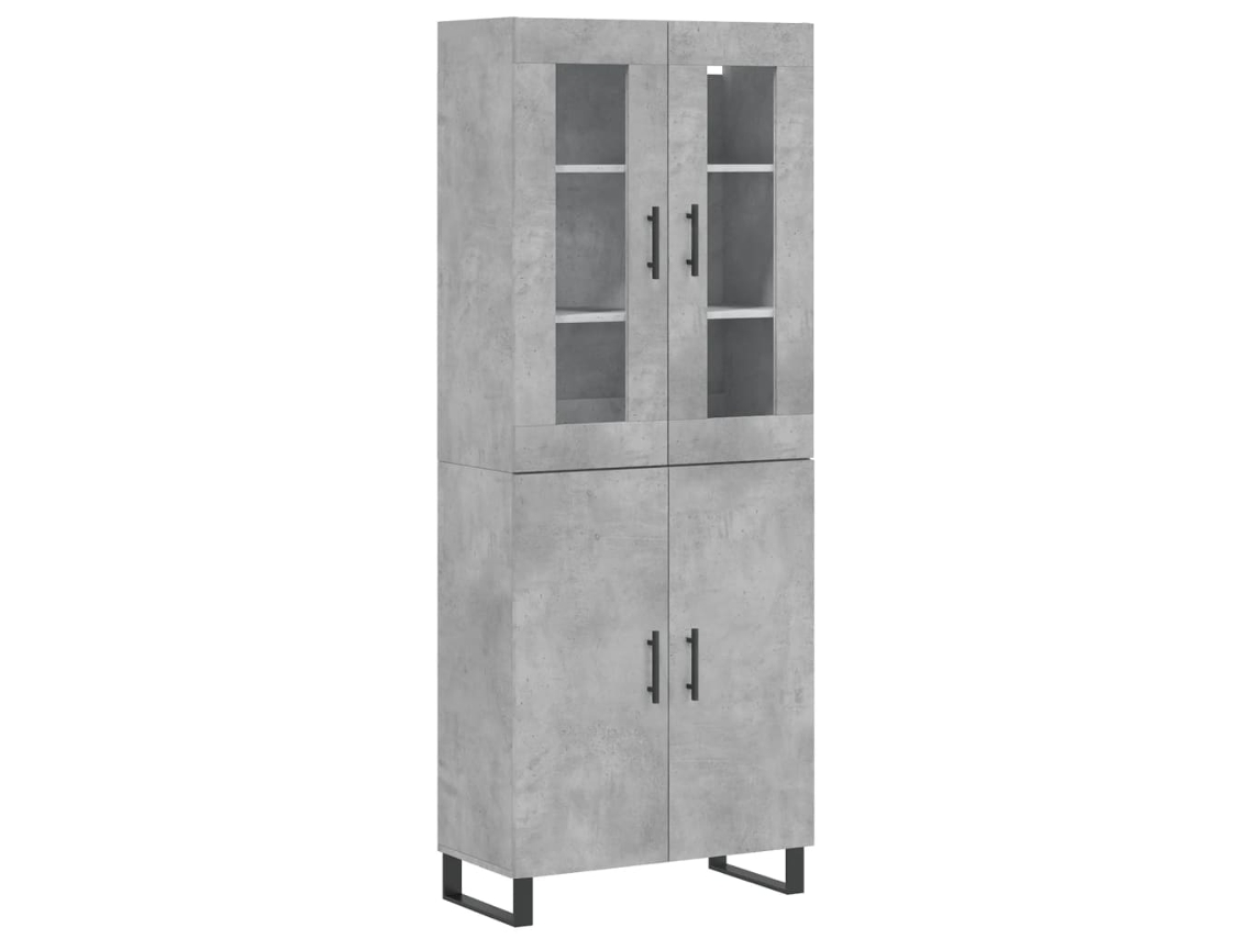 Maison Exclusive - Aparador Alto Madera Contrachapada Gris Hormigón 69,5x34x180 Cm