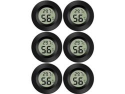 Termómetro portátil, mini higrómetro digital con sensor sensible para humedad interior y exterior, amplio rango de temperatura de 50 a 70 °C, conversión