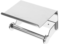 Soporte Para Rollo De Papel Higiénico De Acero Inoxidable Con Estante De Pared