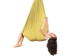 Esterilla de yoga elástica para niños, 100% nailon, 280x100cm, accesorios dorados PYF