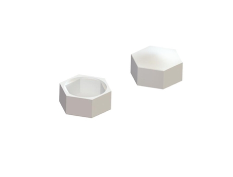Tapón Plano Blanco Tornillo Hexagonal M6 HERRAJES ALK