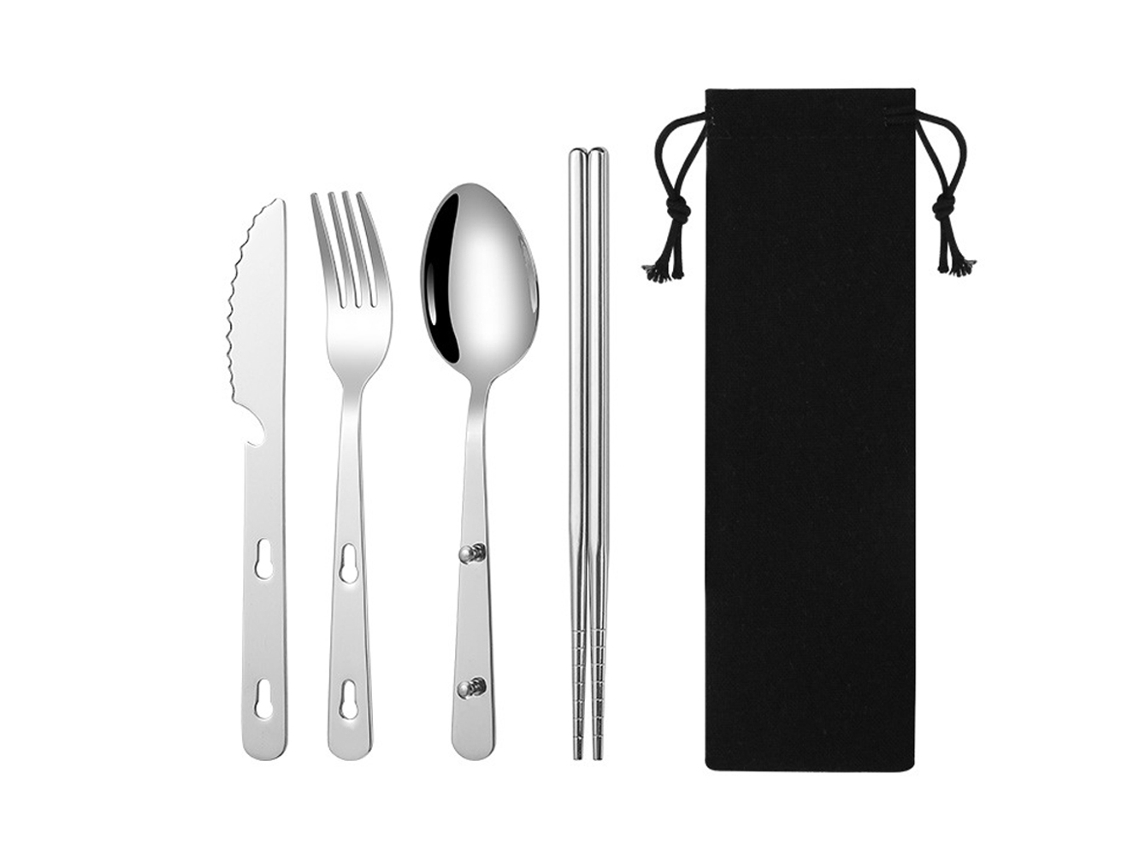 Equipo de Camping - Set Portátil de Acero Inoxidable JEIIBRZUI