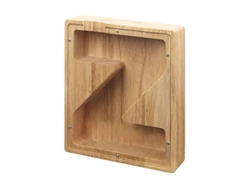 2026-banco De Monedas De Letra De Madera Jls Para Guardar Cambios 19x21x3.6cm 280g Z