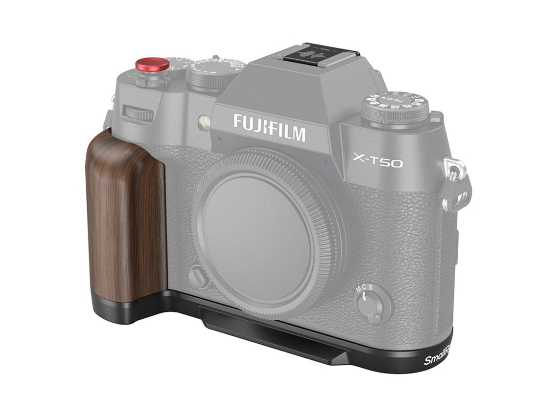 Empuñadura De Madera En Forma De L Smallrig 4784 Para Fujifilm X-t50, Color Negro