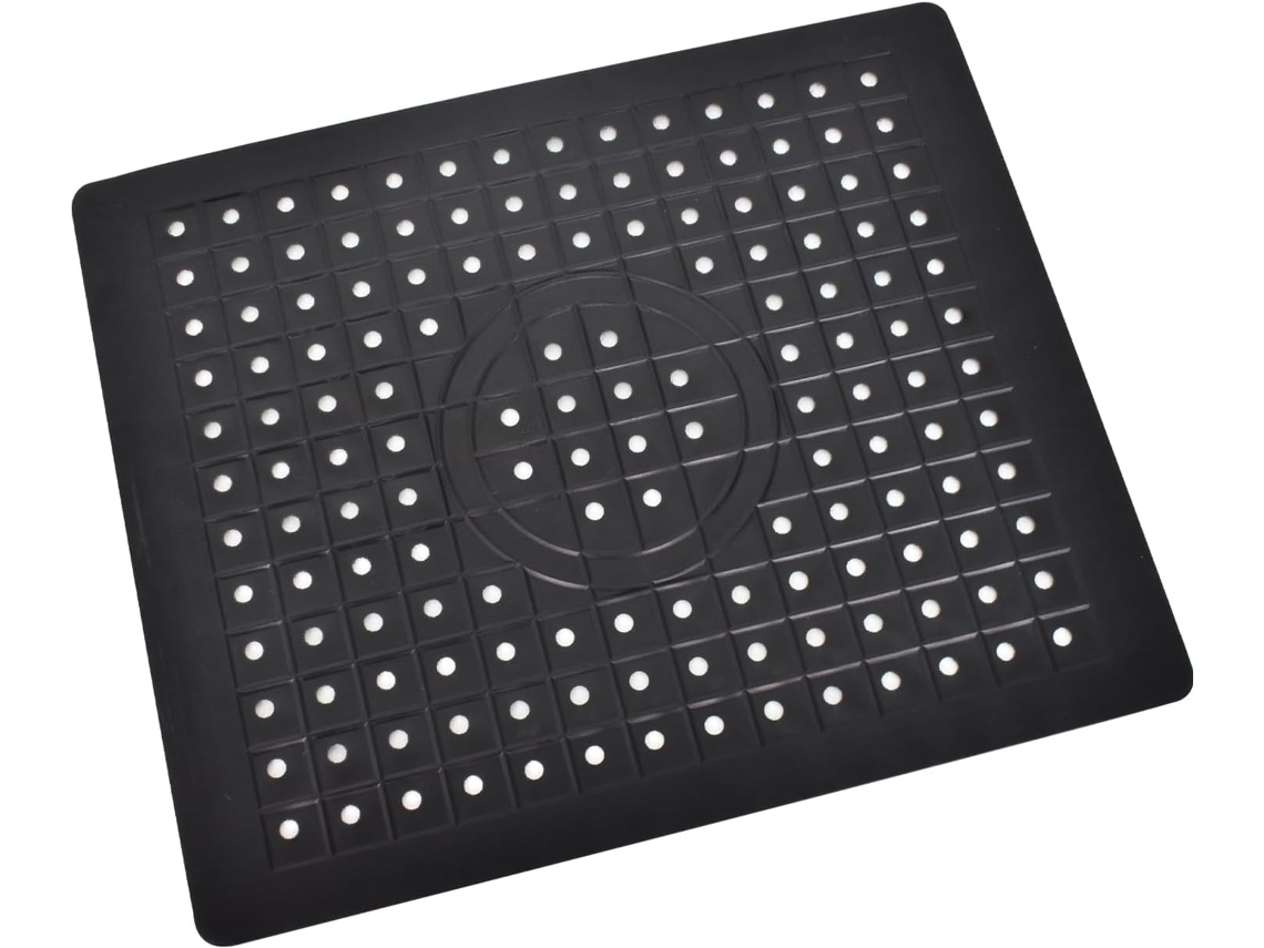 Alfombrilla Para Fregadero Con Orificios De Drenaje (negro)