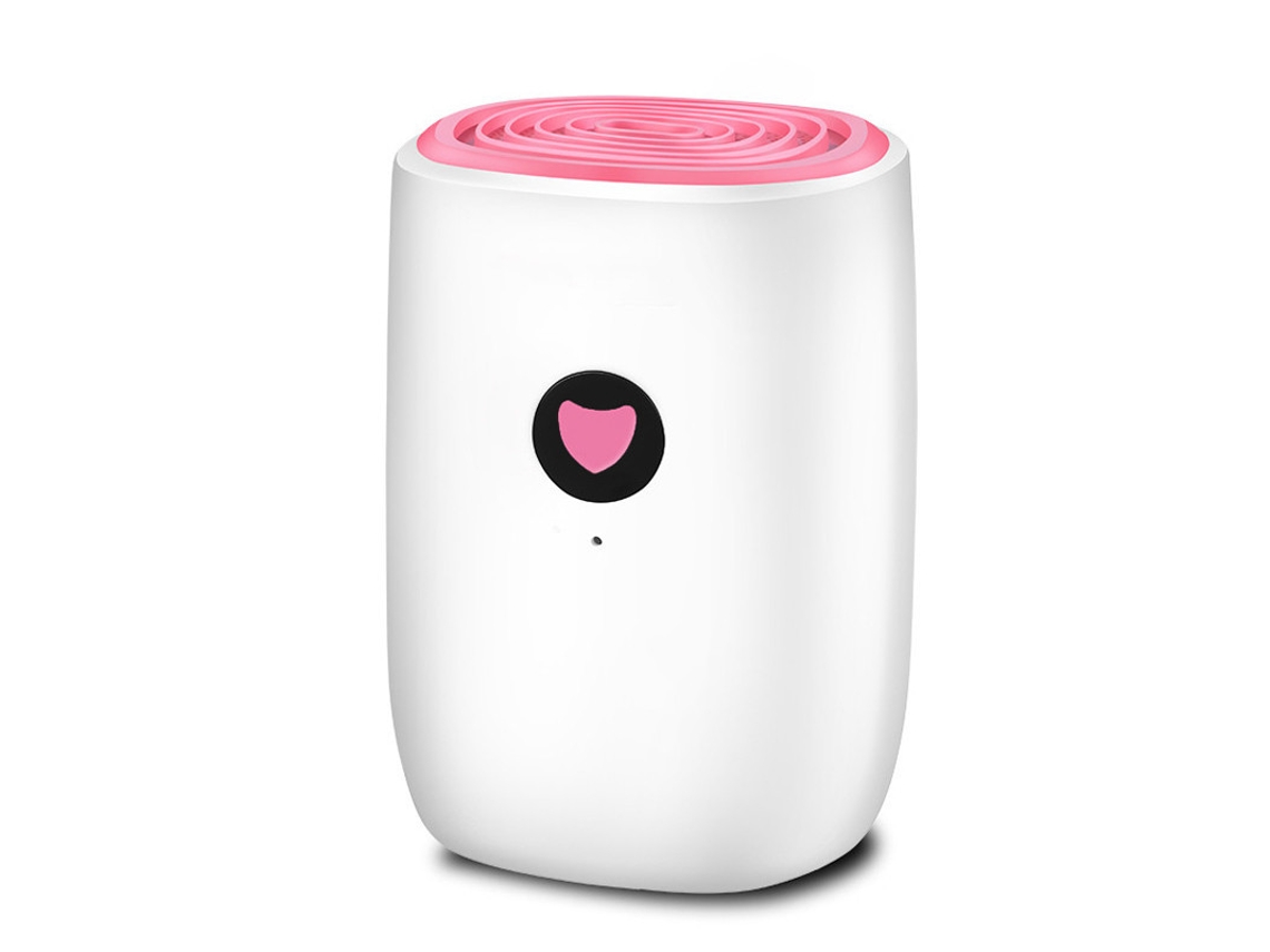 Deshumidificador Eifson con tanque de agua de 780 ml y apagado automático (rosa)