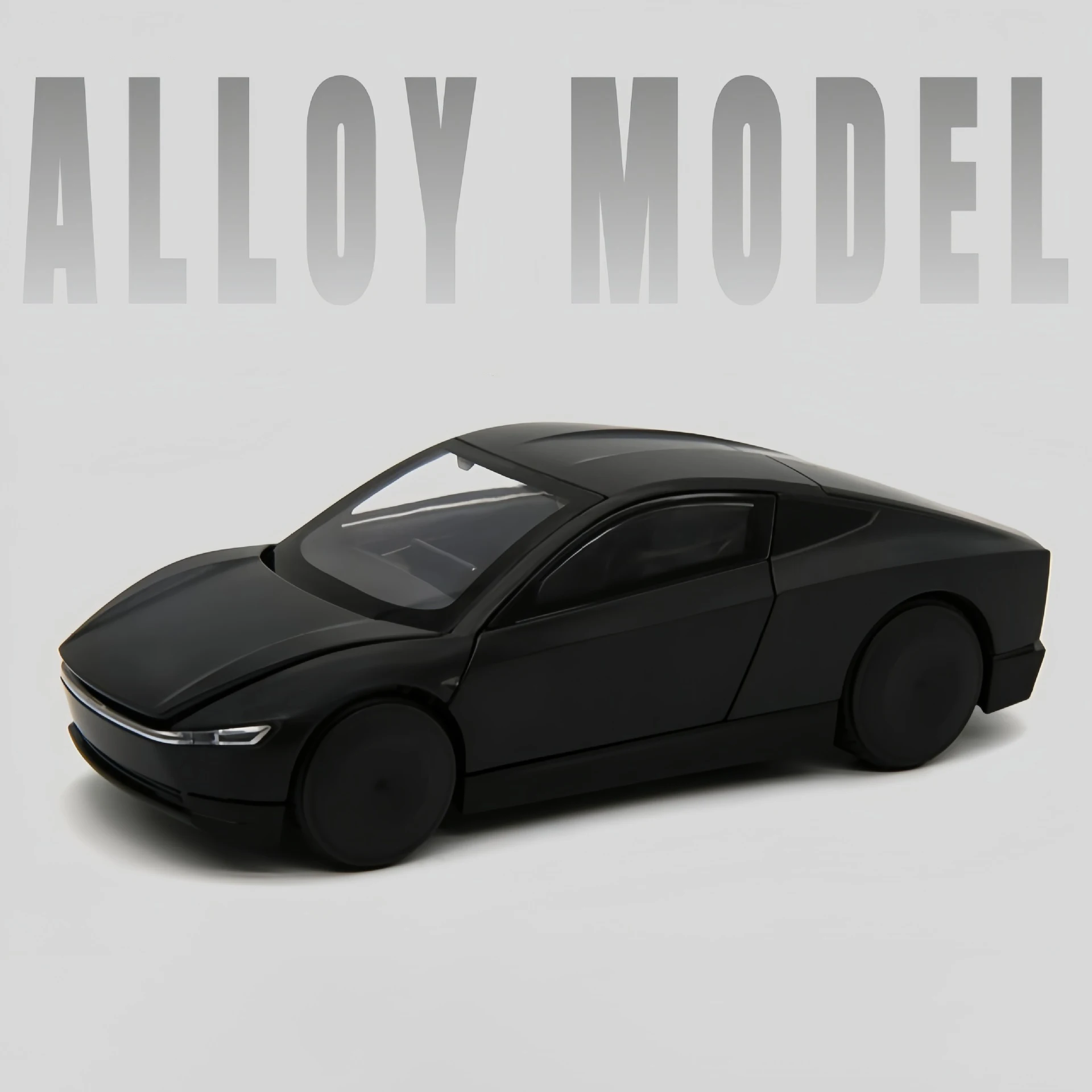 (negro) Coche De Juguete A Escala 1:32 De Aleación, Fabricado En Metal Fundido A Presión, Con Sonido Y Luz.