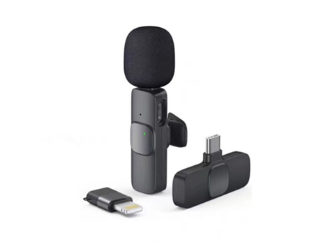 Mini Micrófono Inalámbrico Lavalier CO-PHÉNIX con adaptadores Tipo C y Apple K8
