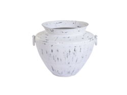 Anfora Hierro Decape Blanco 80x80x67cm