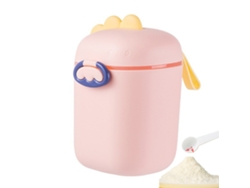 Dispensador de fórmula con cuchara, contenedor de leche en polvo con forma de dinosaurio, caja portátil para almacenar leche en polvo, para viajes