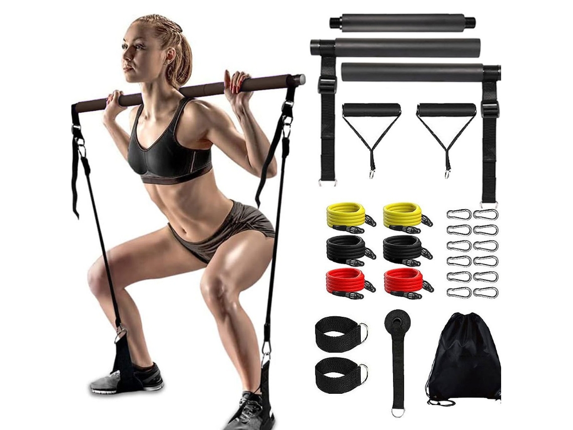 Barra De Pilates Multifuncional Ajustable, Set De Entrenamiento De Fuerza En Casa Para Hombres Y Mujeres  DIGITALLAB