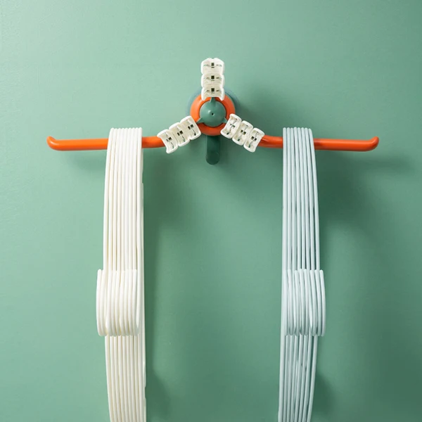 Soporte Para Perchas Sin Perforaciones, Percha De Pared De 90 Grados Con Peso, Color Verde Y Naranja.