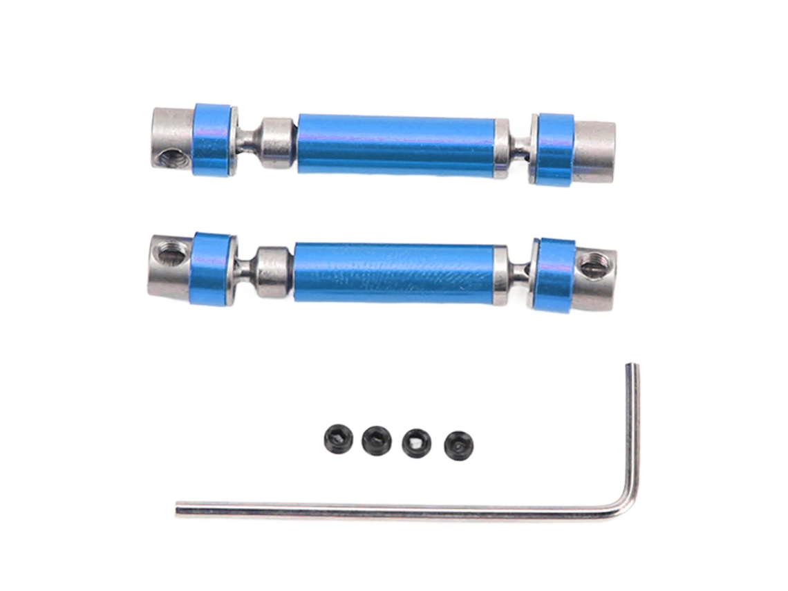 Ymsl 2pcs Eje De Transmisión Delantera, Trasera Y Central De Aleación De Aluminio Resistente A Desgaste Y Oxidación Para Fms 1/24 Fcx24 Azul Hxl