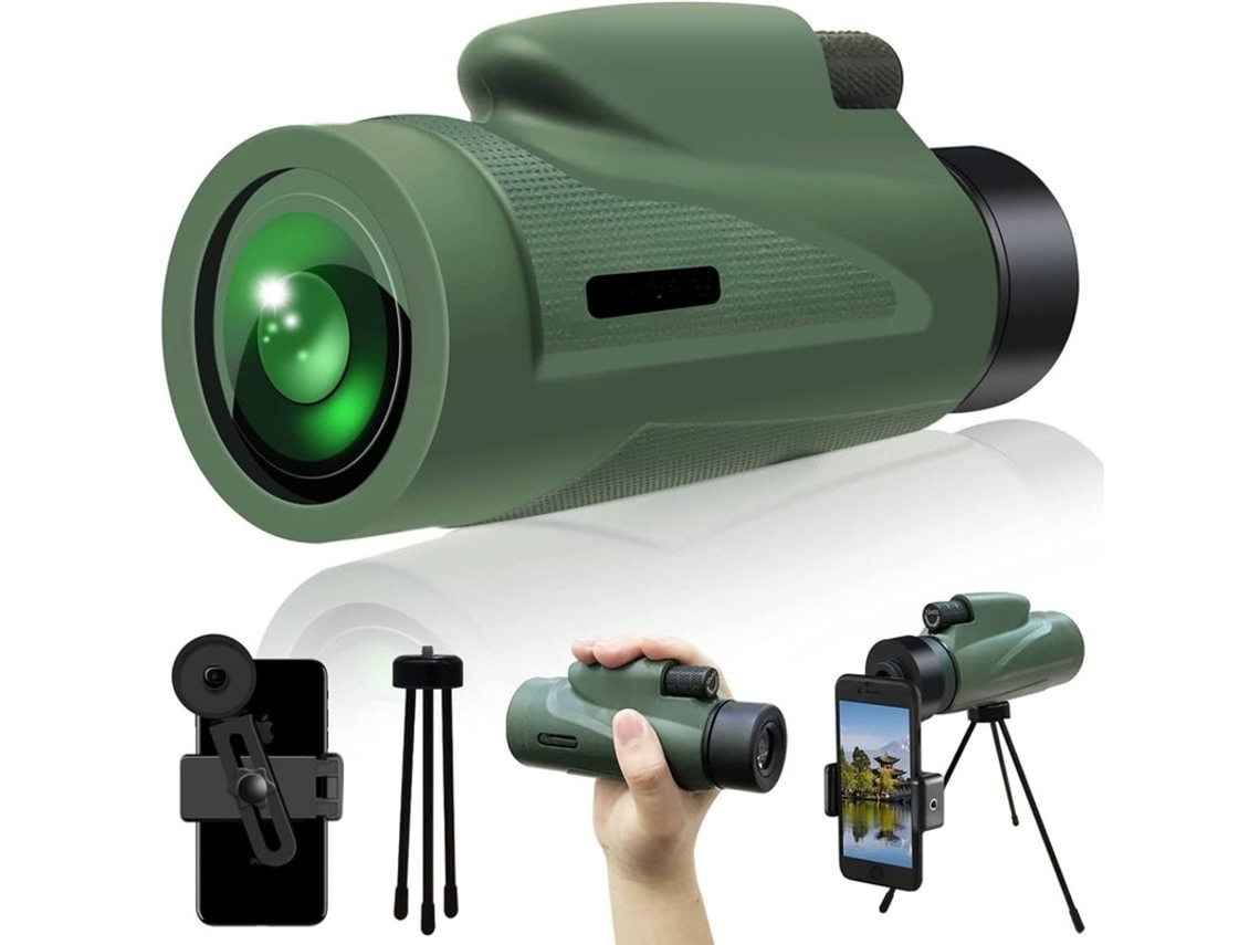 Telescopio monocular Chennnls 12x50 para adultos, ideal para observación de aves, acampada, senderismo, deportes, viajes y paisajes verdes.