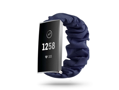 Correa Fitbit Charge 3 Pulsera Scrunchie Azul