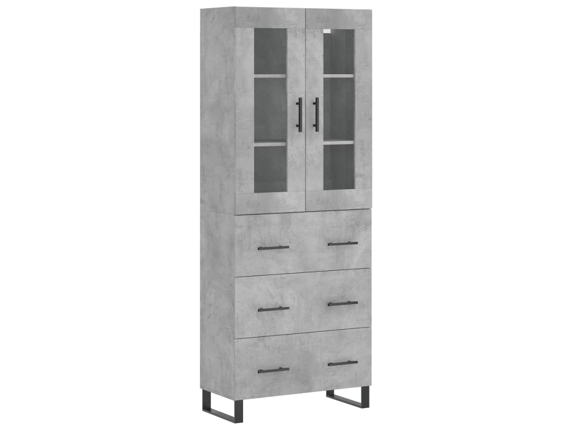 Maison Exclusive - Aparador Alto Madera Contrachapada Gris Hormigón 69,5x34x180 Cm