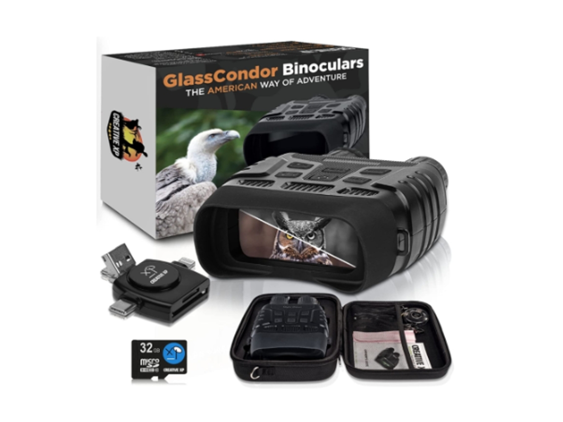 Gafas de visión nocturna 4K con 3 pantallas LCD, recargables, para caza y seguridad, color negro, Yizhood