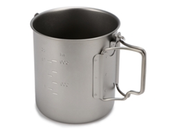 Taza Ultraligera De Titanio Con Asa Plegable Para Camping/picnic 300ml 400ml 450ml 750ml