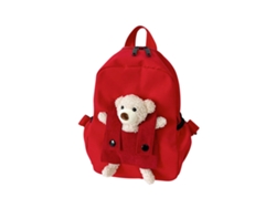  Mochila de Estudante DIGITALLAB Para Niños, Linda Caricatura, Fácil De Llevar, Peso Ligero (Rojo)