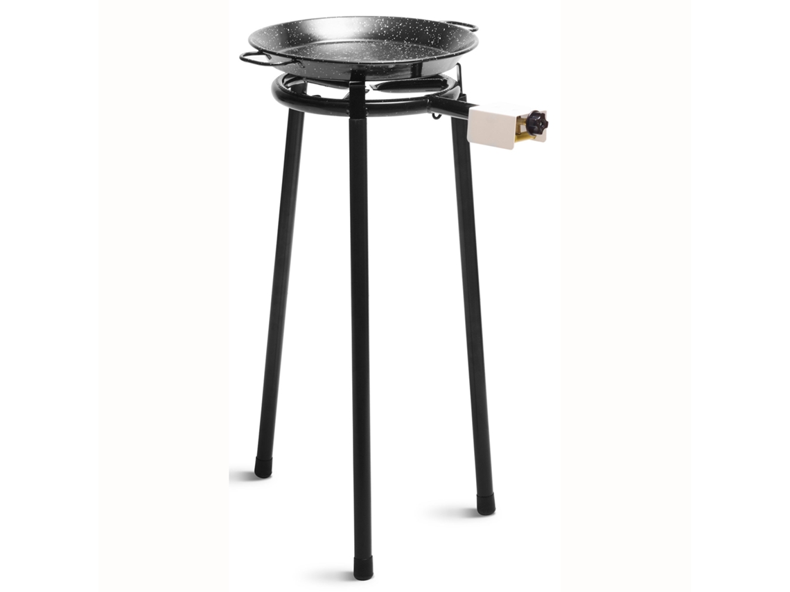 Set Paellero Gas 30cm Paellera Esmaltada 38cm 8 Raciones 3 Patas Kit Paella BRIEBE MINI