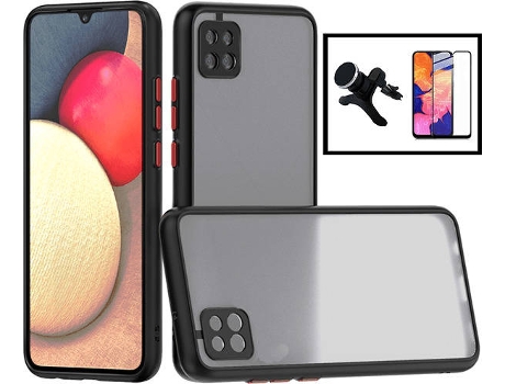 Carcasa + Protector + Soporte Samsung Galaxy A22 PHONECARE Anti Choque Negro 6242