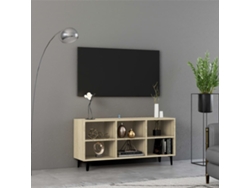 Mueble de Armario Tv Patas en Metal 103,5X30X50 Cm Color Roble Sonoma