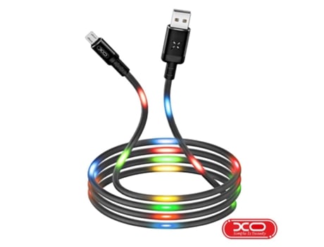 Cable USB-A XO Micro Usb 2.1A 1M Leds Coloridos
