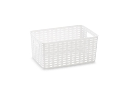 Cesta mimbre 33x22 cm 10 litros blanca