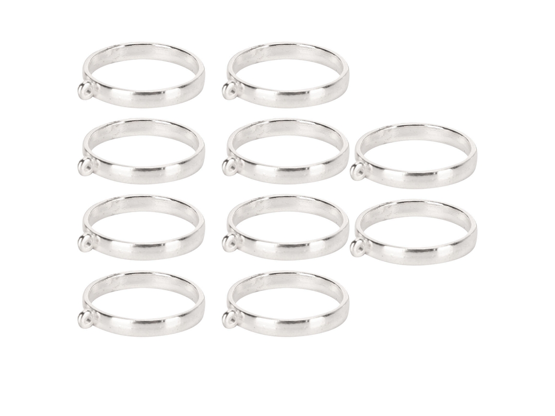 10 Colgantes Redondos Con Marco Hueco Para Manualidades De Joyería, Aleación De Plata.