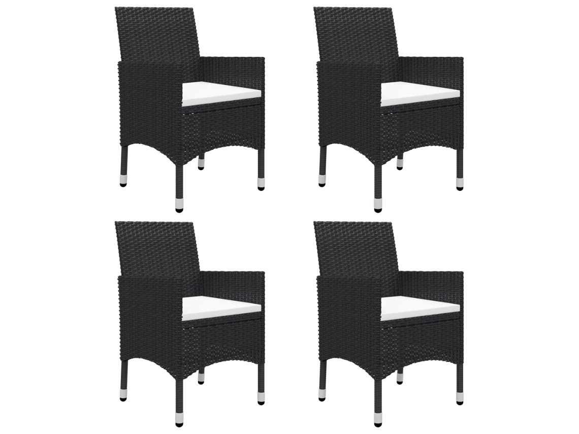 Maison Exclusive - Juego De Comedor De Jardín De 5 Piezas Negro