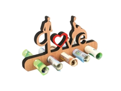 RNEMITERY Regalo de Madera Dinero para Cumpleaños, Viaje, Luna de Miel - Ideal para Amigos, Familia, Hombre y Mujer