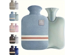 Bolsa de agua caliente grande con funda de malla, 2 l. Pickifyvayotoy
