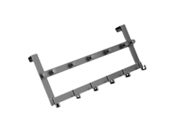 Ganchos para colgar toallas y ropa sobre la puerta.