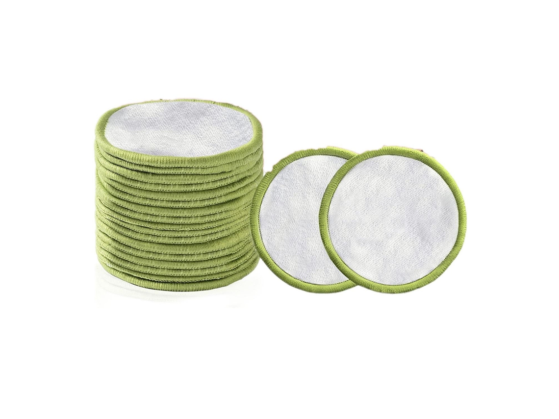 Discos desmaquillantes Zero Waste, caja de regalo incluida con discos de algodón de bambú orgánico lavables y reutilizables para múltiples usos.