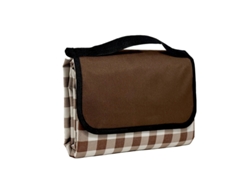 Manta De Picnic Impermeable Portátil Con Asa Y Plegable, 150x180 Cm (marrón) Czhhmart