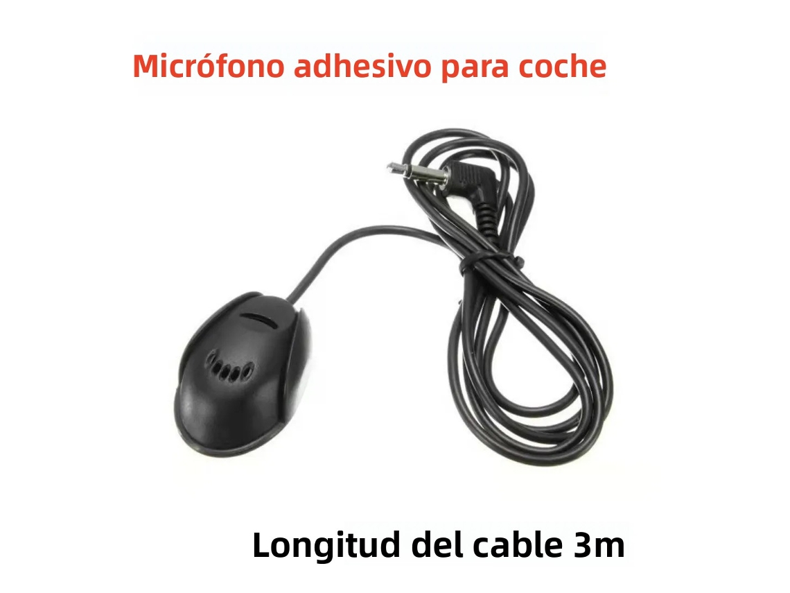 Mini micrófono para coche con cable de 3,5 mm, condensador omnidireccional, manos libres. Mdug (3 m)