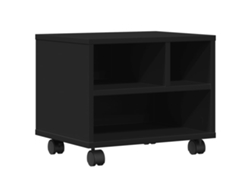 Maison Exclusive - Soporte Para Impresora Con Ruedas Negro 41x32x34,5 Cm