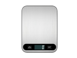 Balanza de cocina digital de 10 kg/1 g, acero inoxidable, pantalla LCD retroiluminada, 6 unidades de medida, función de tara ZYBLSSBB