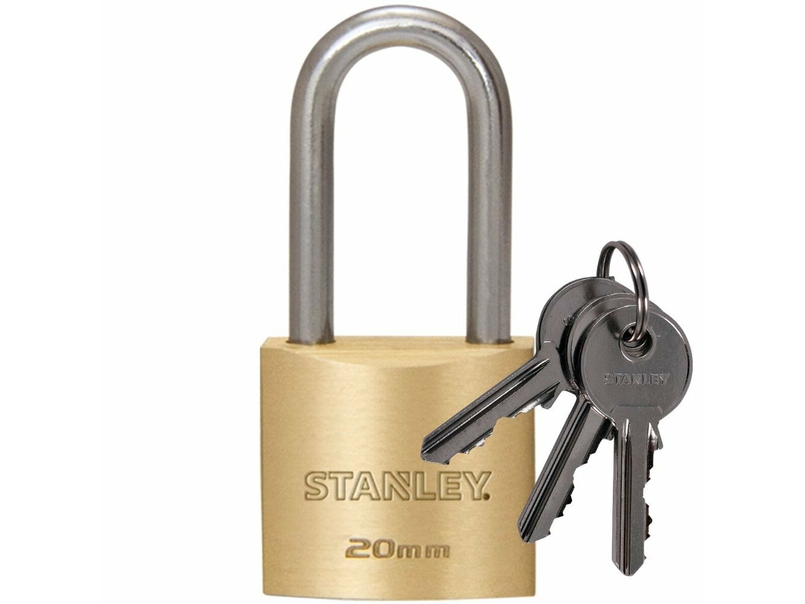 Candado con Llave STANLEY Latón Arco 2 Cm