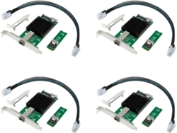 Tarjeta De Red Para Servidor 4x M.2 10g X520-da1 Con Chip De Computación Industrial De Fibra Óptica Jl82599en
